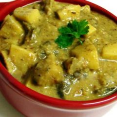 Curried Potatoes with Eggplant