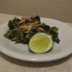 Greens and plantain with Toasted Almonds