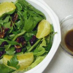 Honey pecan and greens salad