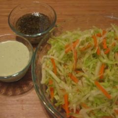Salad with double dressing