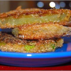 Green Tomato Pakora with Cornmeal