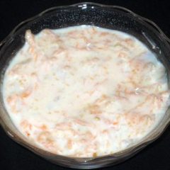Carrots, Cashews and Dates in Smooth Yogurt