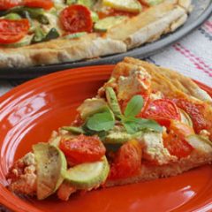 All-Homemade Vegetable Cheese Pizza