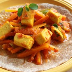 Carrot Jalapeno and Paneer Soft Tacos