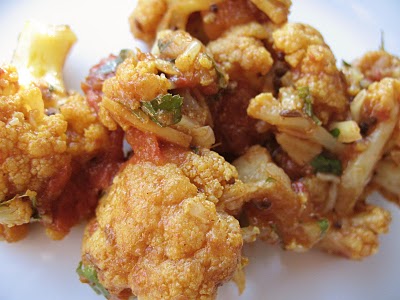 Spicy Cauliflower with Braised Tomato