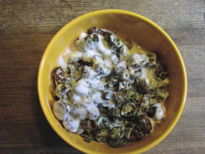  Fried Okra in Smooth Yogurt