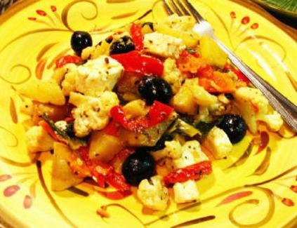 Mixed Vegetable Feta Cheese Salad Ekadashi Recipe