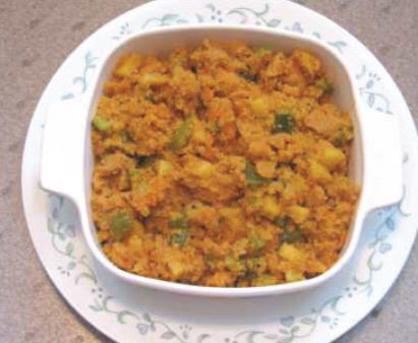 Semolina and vegetable pudding