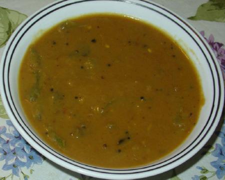 South Indian Hot Toordal Soup with Vegetables