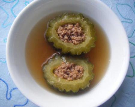 Stuffed Bittergourd soup