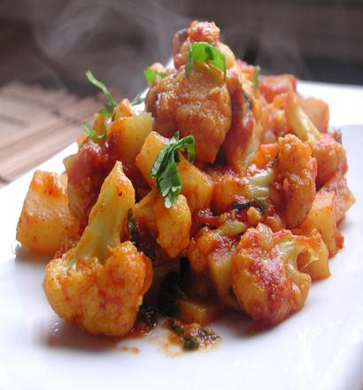 Curried Cauliflower and potatoes