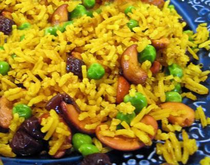 Savory Rice and Green Pea Pilaf