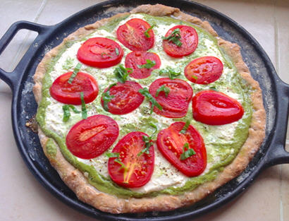 Basil Pesto Ricotta Cheese Pizza