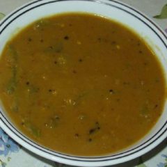 South Indian Hot Toordal Soup with vegetables